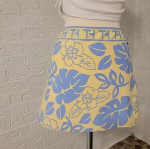 insane rare vintage tommy hilfiger low rise mini skirt hawaiian pastel surf swim